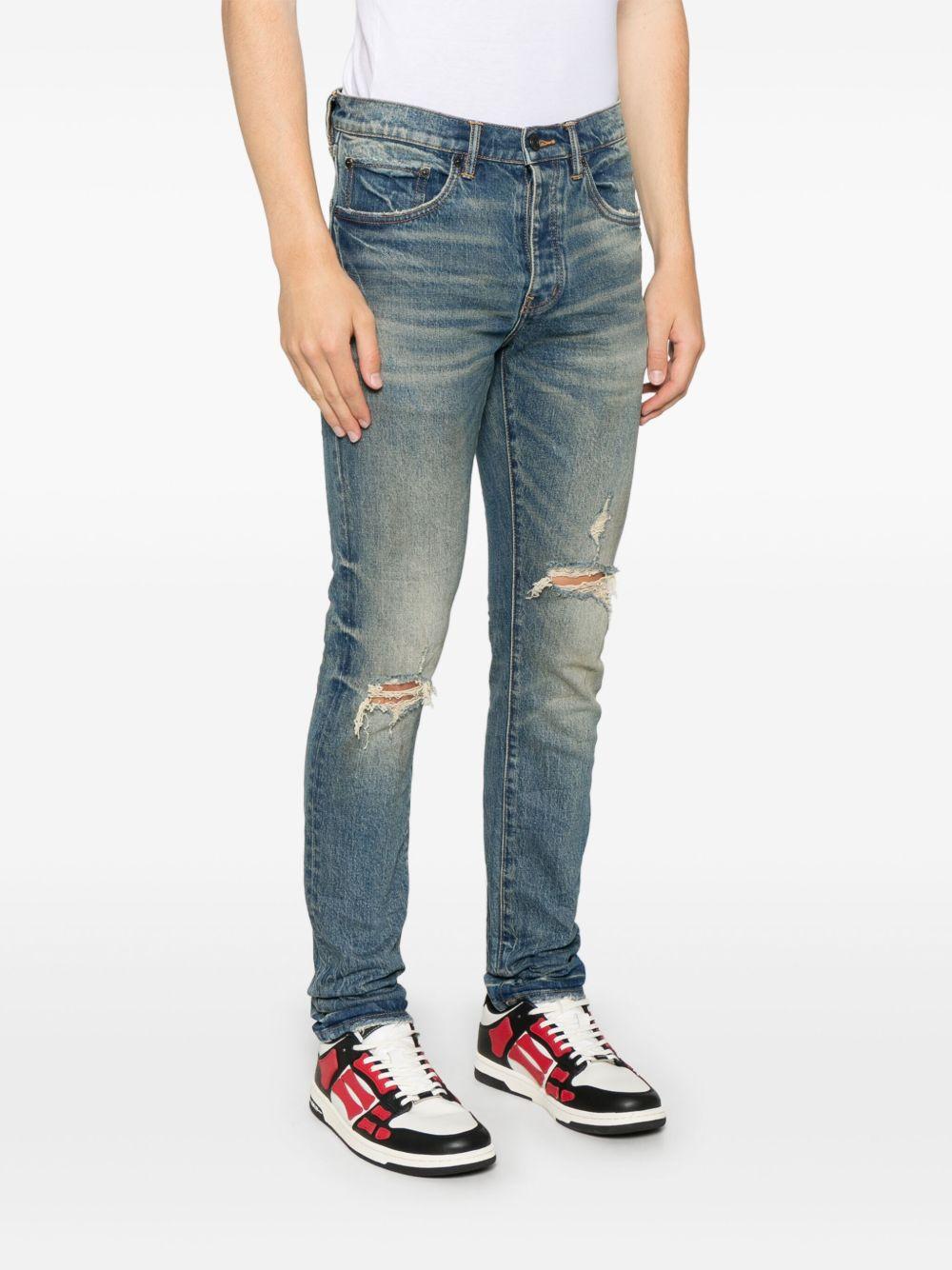 Jeans con dettagli strappati P001SNFD424 DK INDIGO PURPLE BRAND