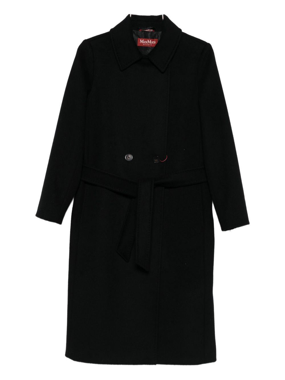 Cappotto A Vestaglia In Lana BCOLLAGMM10587 013 NERO MAX MARA STUDIO