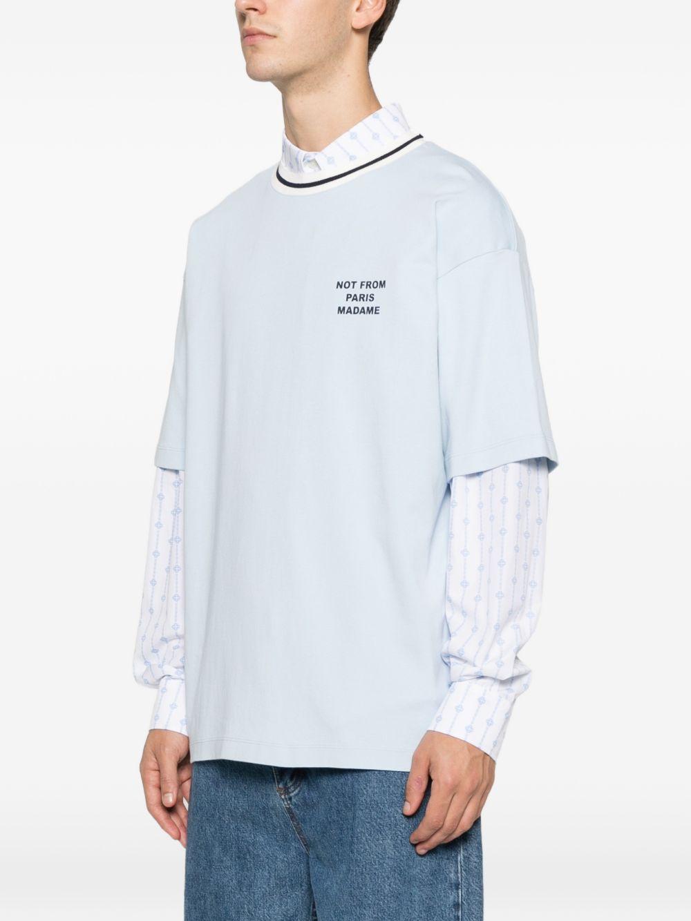 Le T-Shirt Slogan Sport JTS189CO002 LIGHT BLUE DROLE DE MONSIEUR