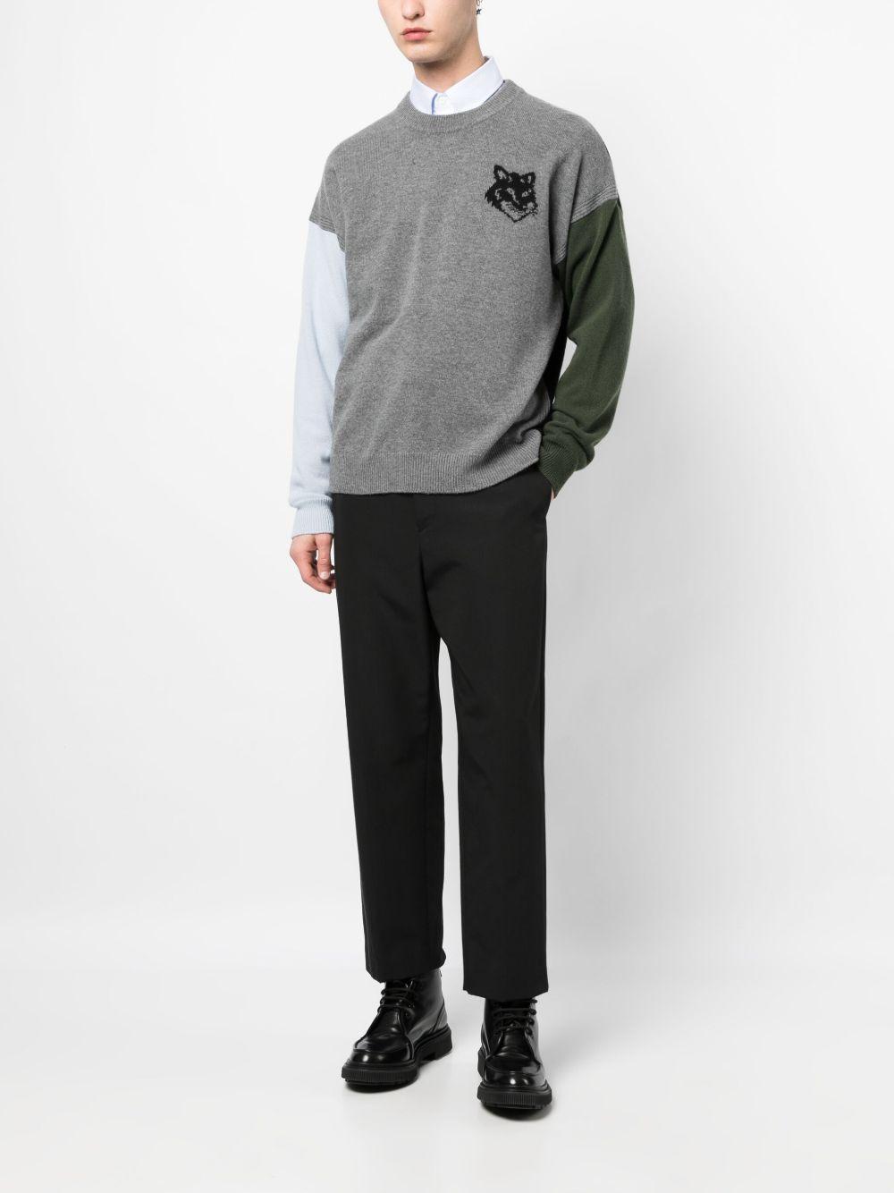 LM00809KT1063 H152 GREY MELANGE BLACK MAISON KITSUNE