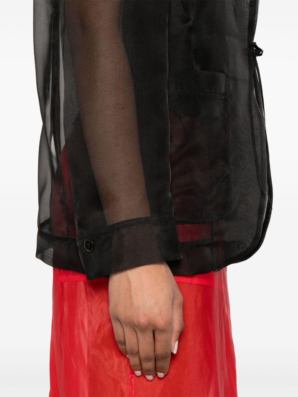 Giacca in organza di seta<BR/> 13820 NOIR FORTE FORTE