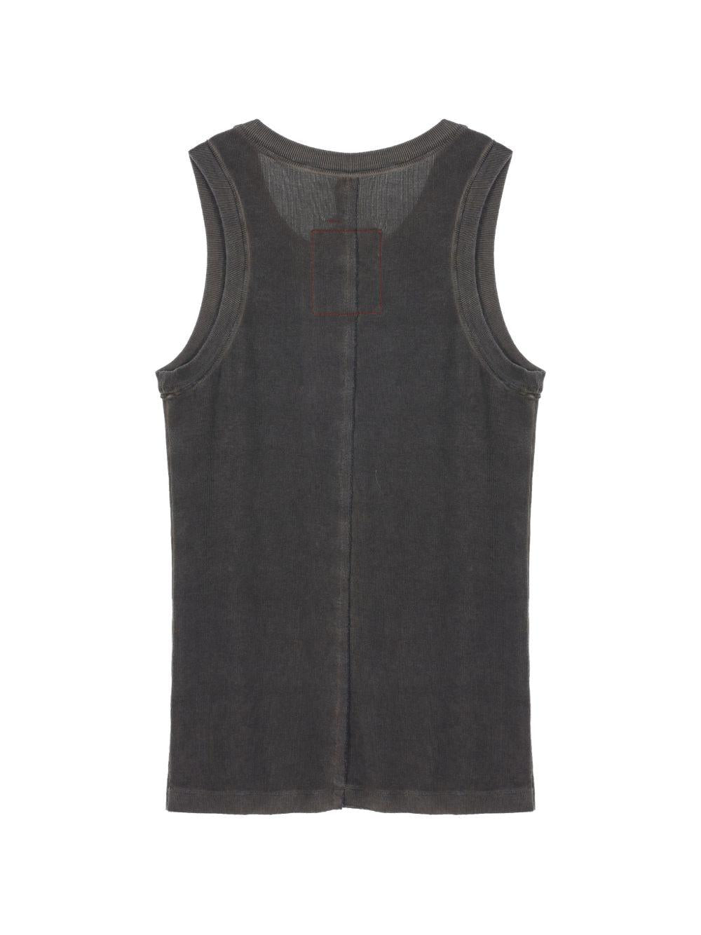 Ti Ribbed Tank Top UP1030 UW860 GREY BROWN UMA WANG