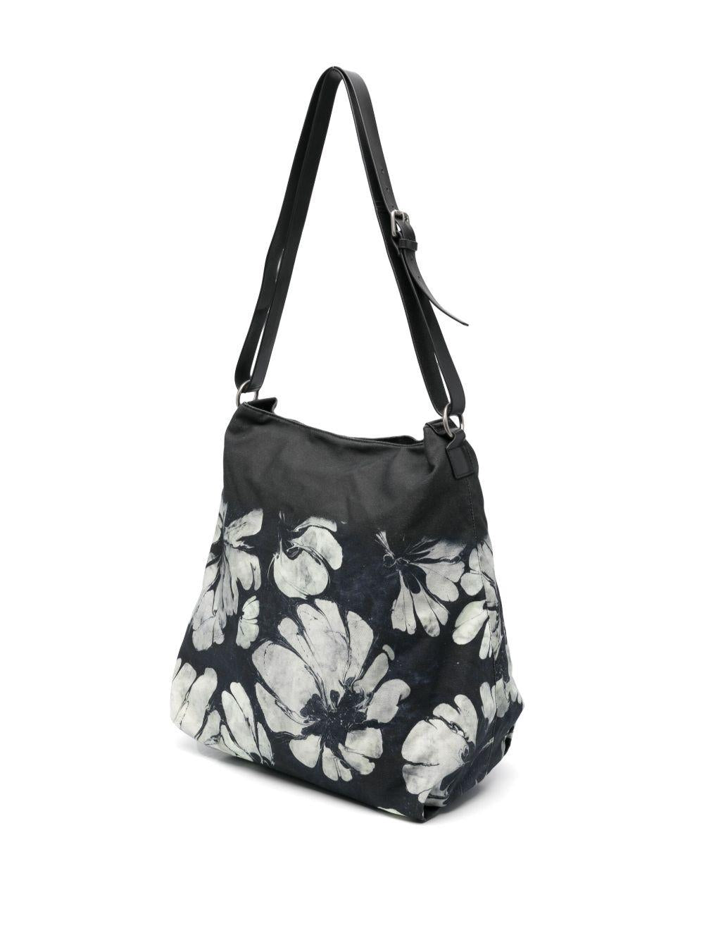 Cotton Canvas Flower Print Bag 251021508798 604 GREEN DRIES VAN NOTEN