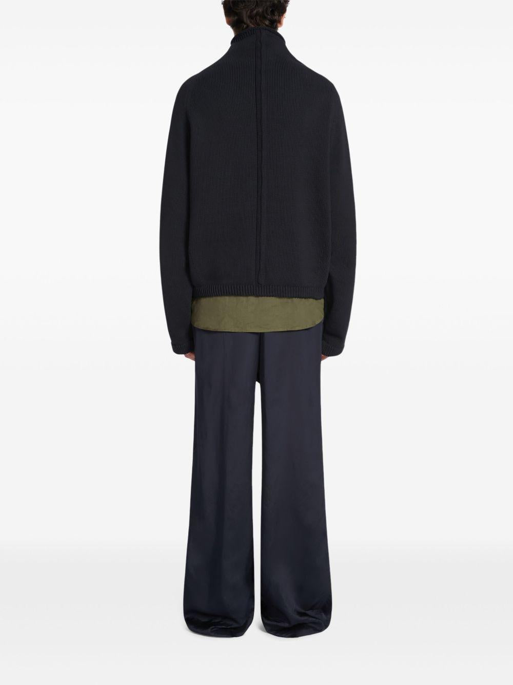Pantaloni con coulisse in viscosa 2510209111427 509 NAVY DRIES VAN NOTEN