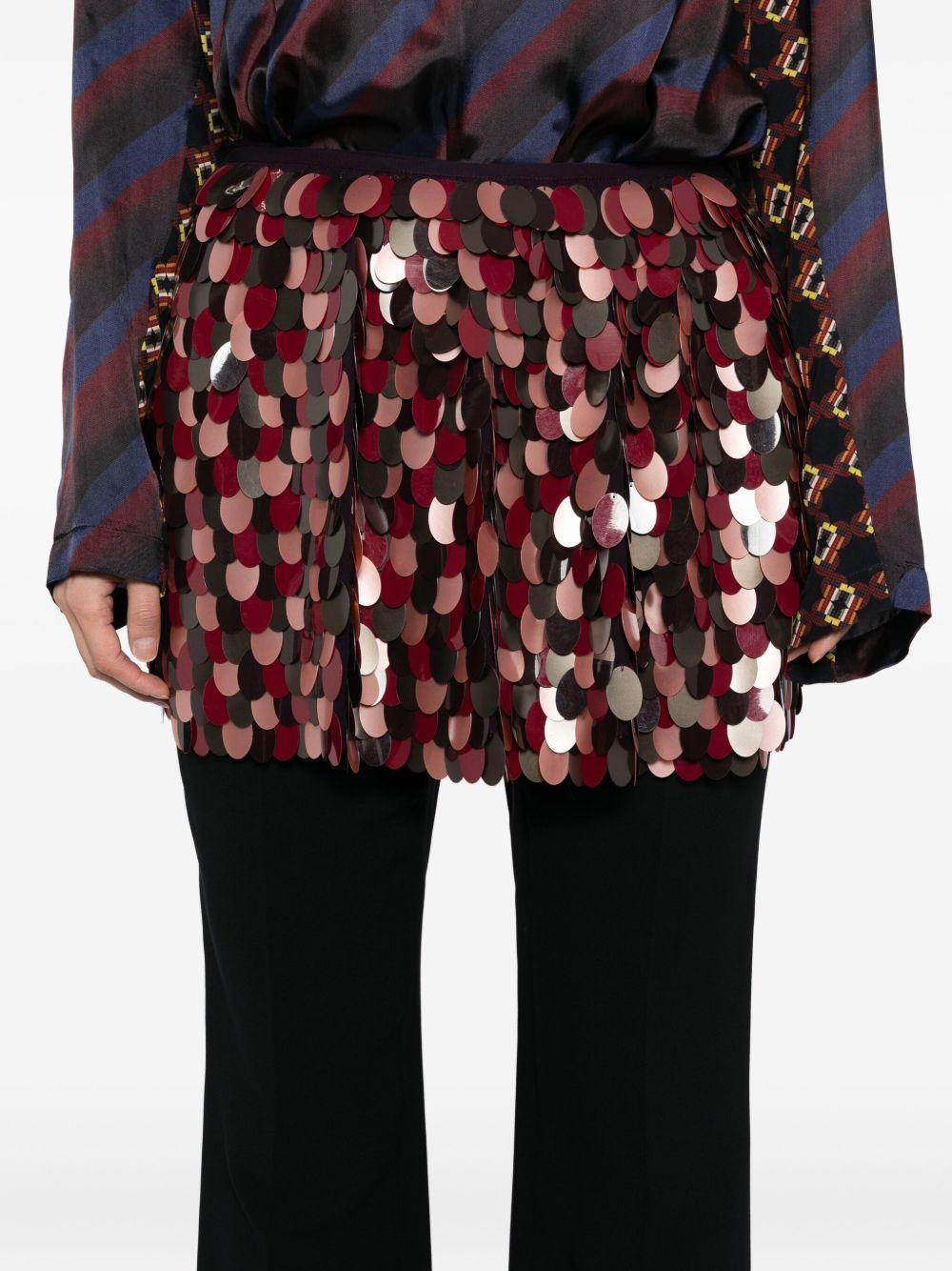 Gonna a Portafoglio Ricamata GABRINAEMB2317 358 BURGUNDY DRIES VAN NOTEN