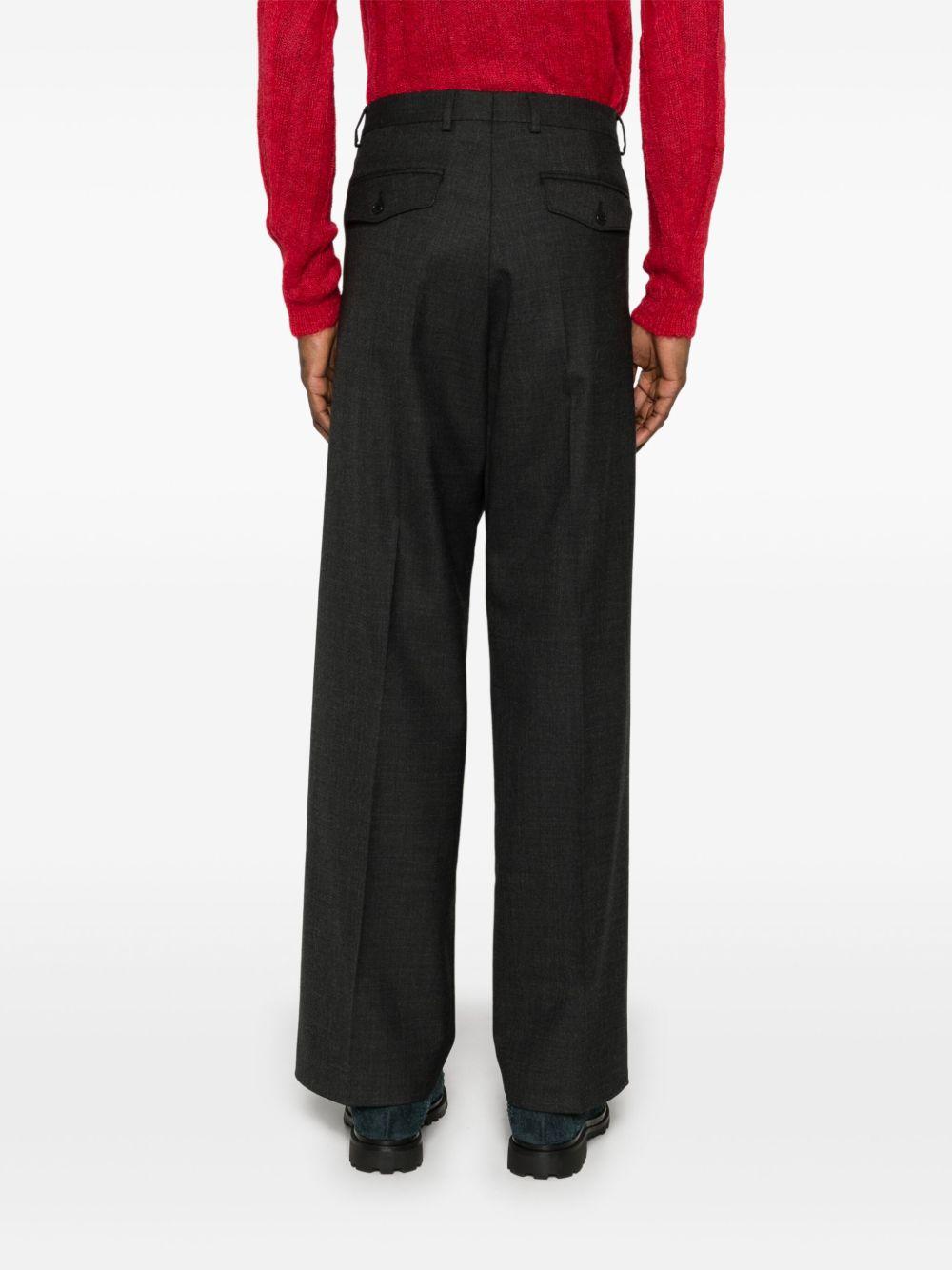 Wide Pleated Trouser - Antracite 41602 820 ANTRACITE SUNFLOWER