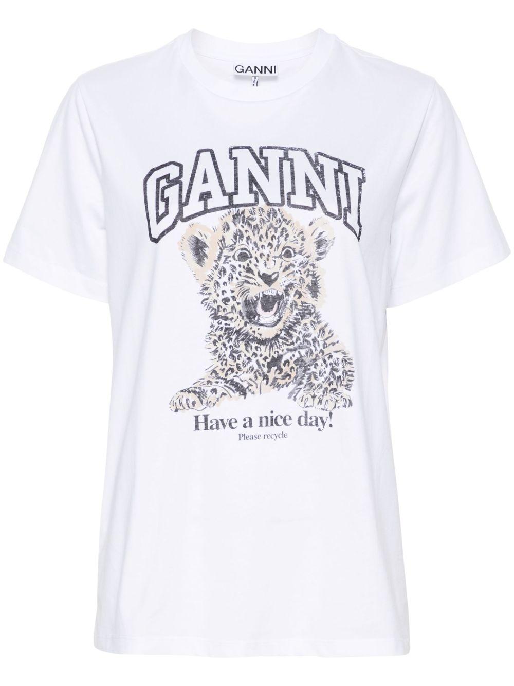 Black Banana Graphic T-shirt T4124 943 LEOPARD GANNI
