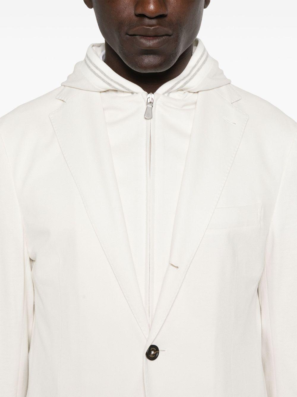 Blazer con cappuccio K70GIAK01BTCRNTES0K0 02 NATURAL ELEVENTY