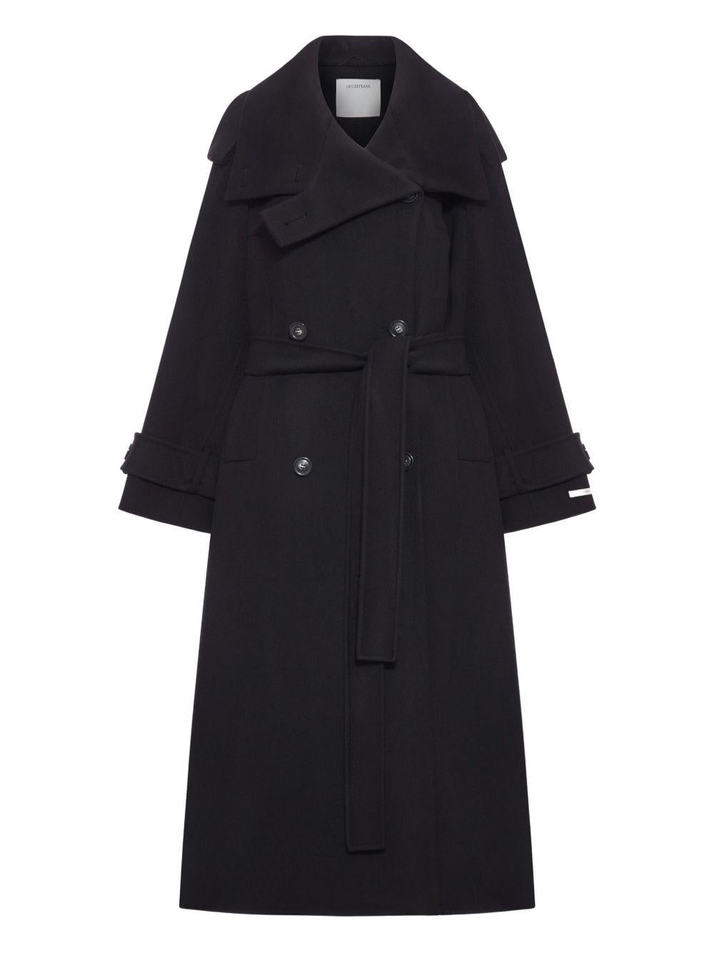 Trench in double di pura lana Runway YOLEMM80747 013 NERO UNITO SPORTMAX