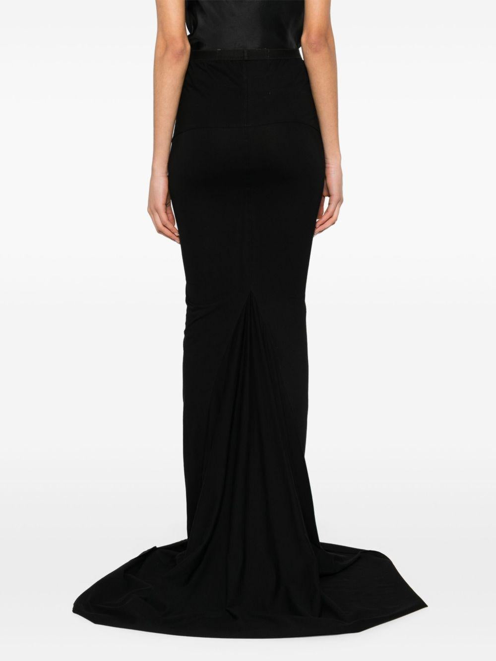 Long Lido Skirt RO01E7378JA 09 BLACK RICK OWENS