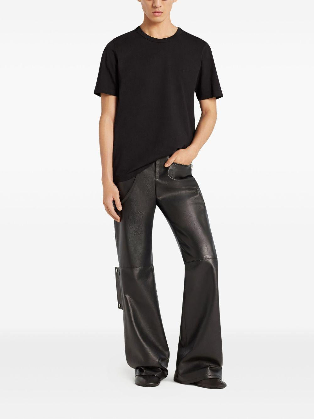 Embroidered T-shirt 325JTS206JS0233 9999 BLACK COURREGES