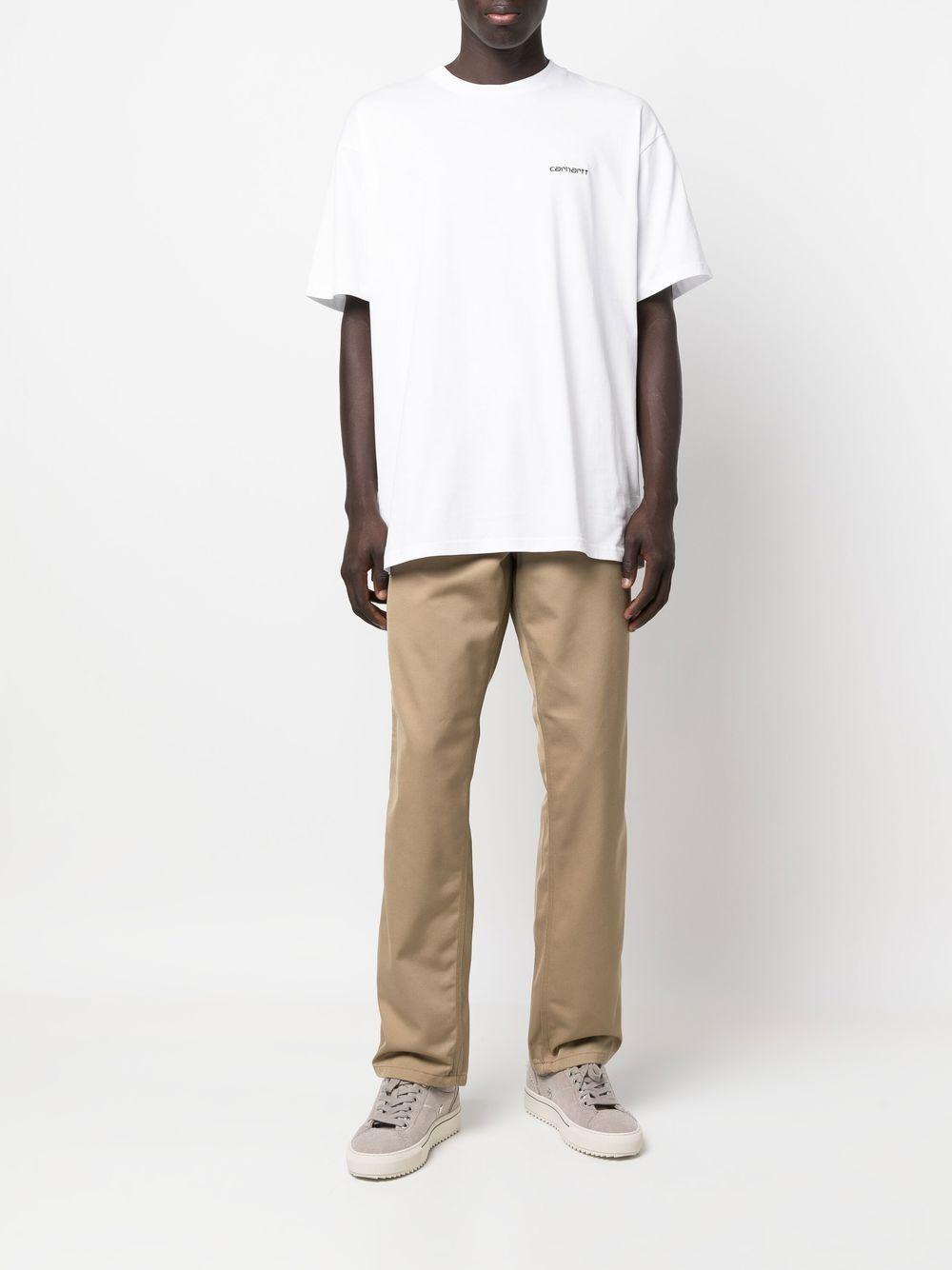 S/S Script Embroidery T-Shirt I030435 00AXX WHITE BLACK CARHARTT WIP