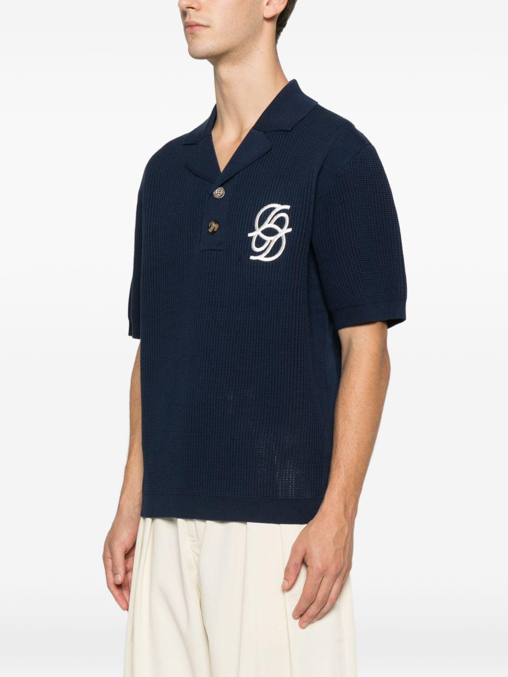 Polo Maille Monogramme JPO171CO207 NAVY DROLE DE MONSIEUR