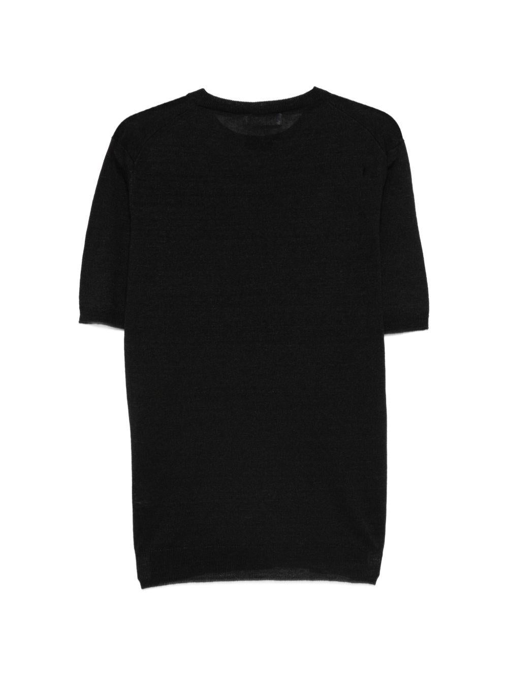 Short-sleeve knitted T-shirt PALMMC76PA66022 999 LARDINI