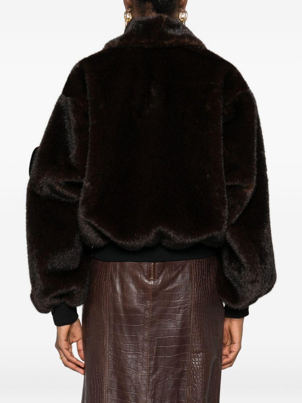 Faux Fur Bomber Jacket COPBL33F9015 BROWN COPERNI