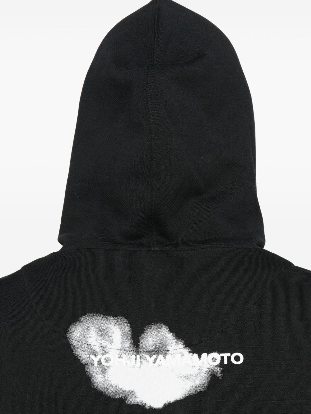 Felpa Y-3 con Cappuccio Grafica JX4748 BLACK Y-3