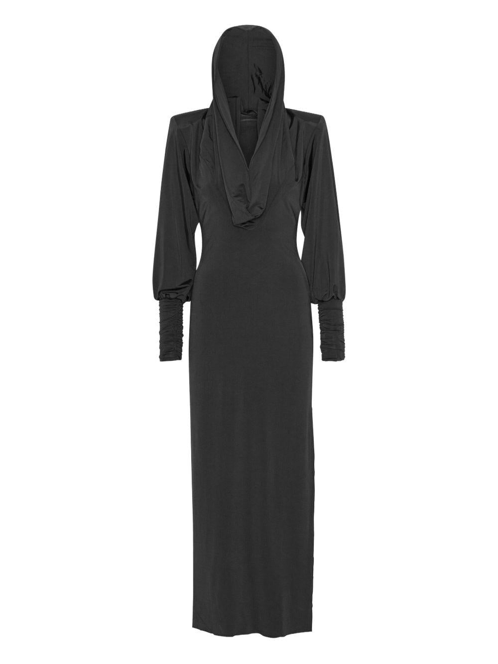 Slinky Hooded Dress Black 115255100 100 BLACK ROTATE