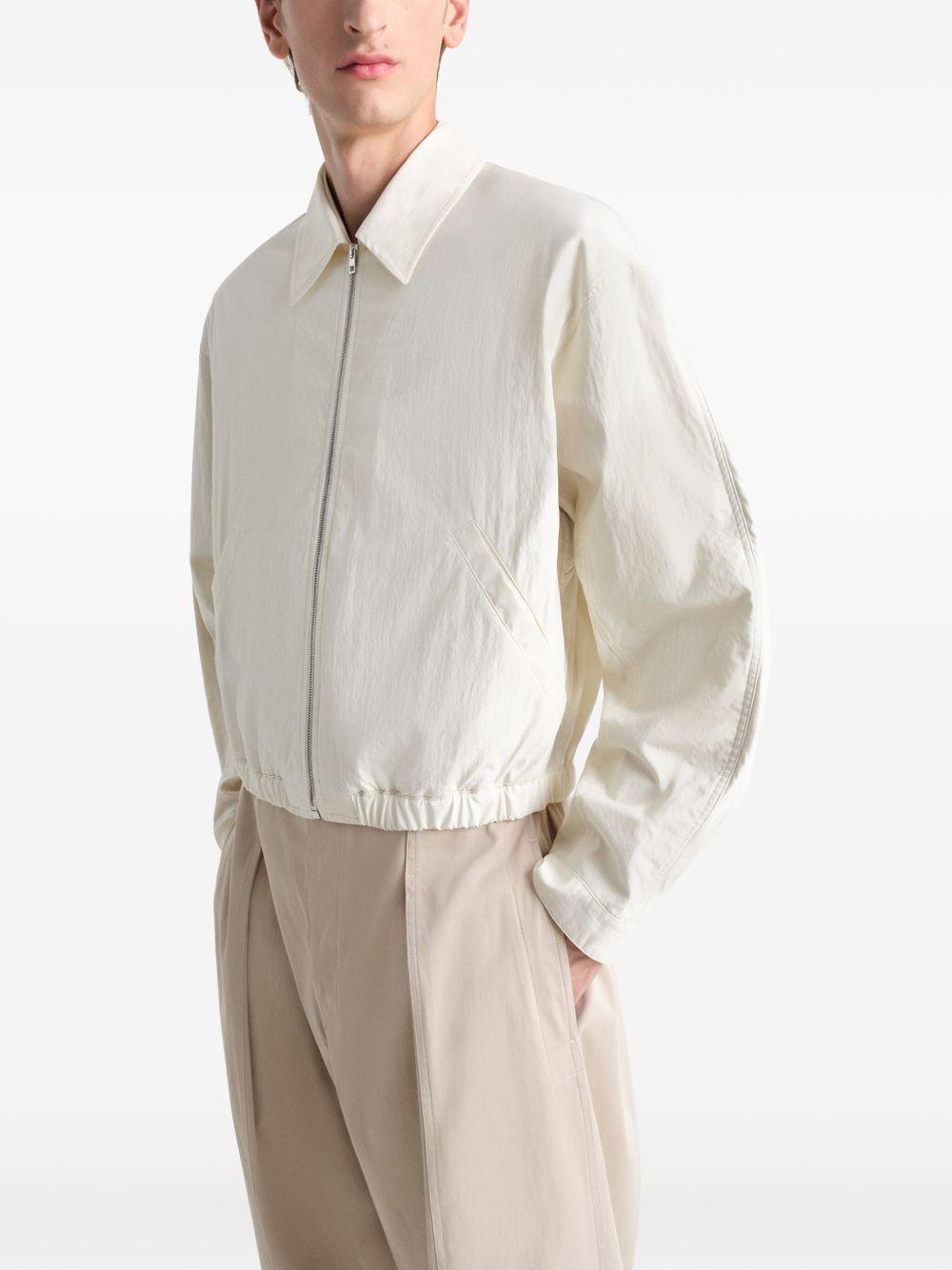 Zipped Blouson in Technical Lyocell OW1124LF1370 WH014 CREAMY WHITE LEMAIRE