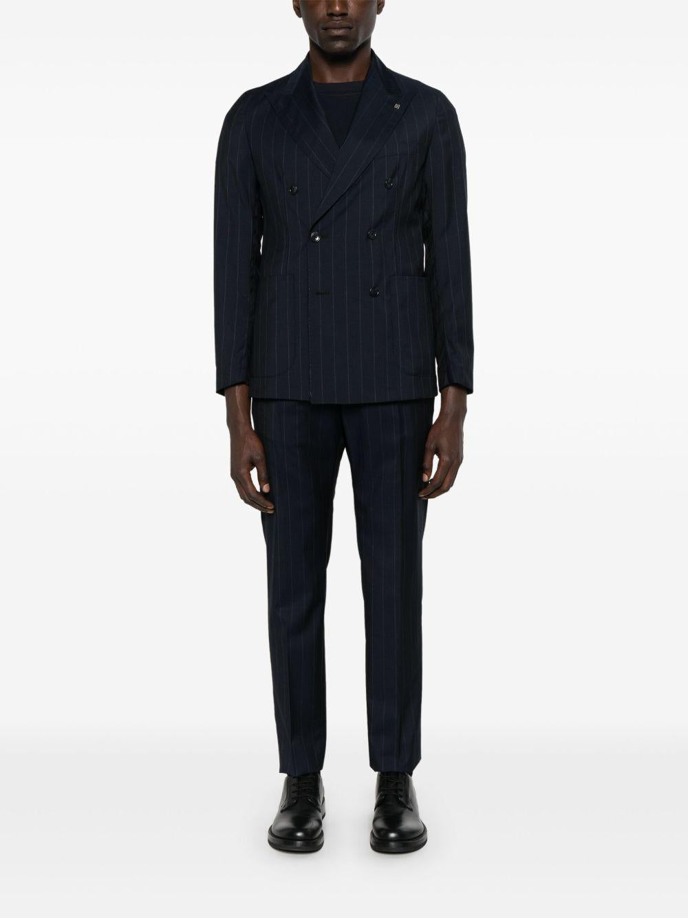 Abito doppiopetto gessato A-DARREL20K14PE120007R25E321 B277 TAGLIATORE