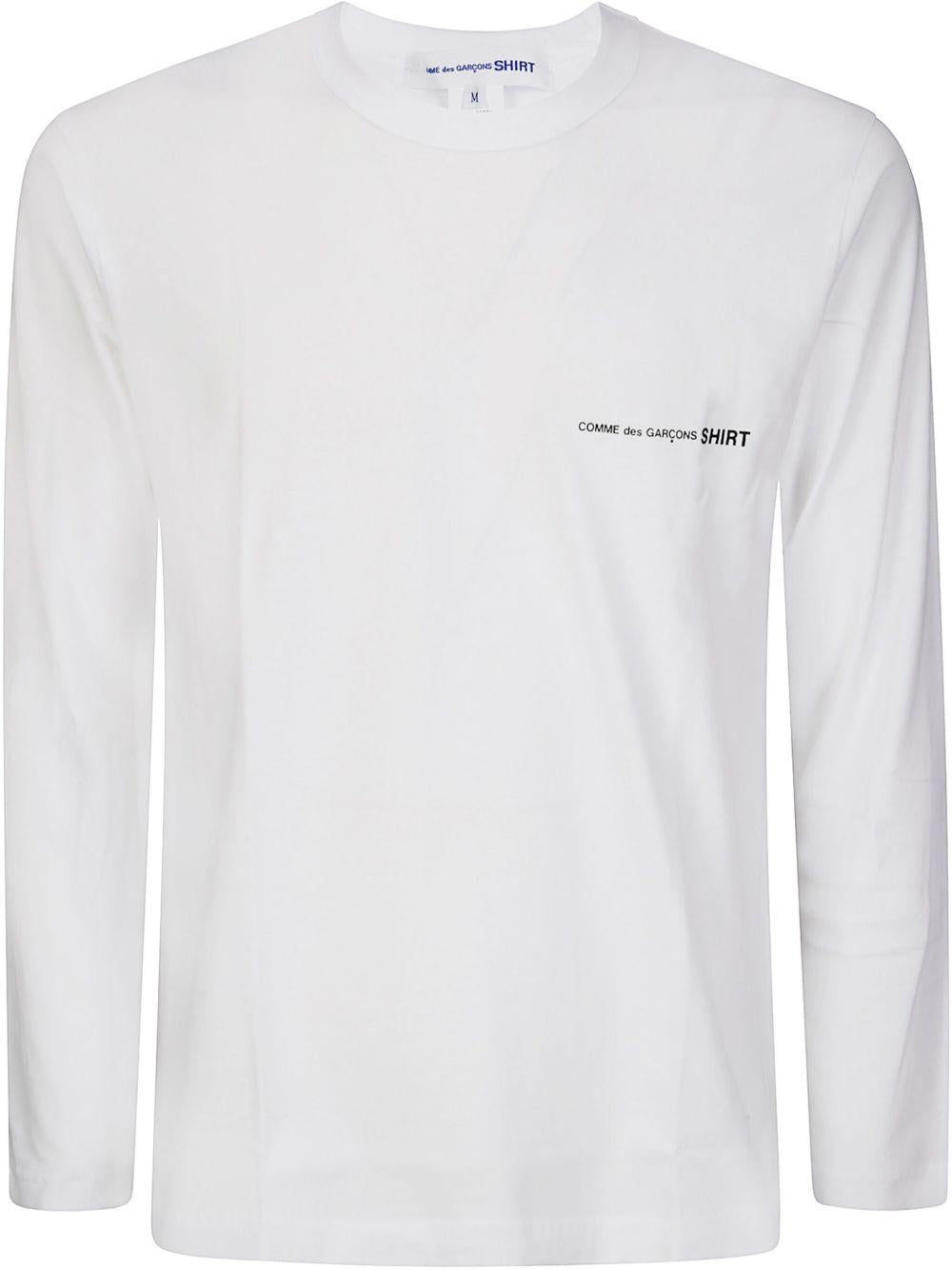 Men's Logo Long-SleeveT-Shirt FOT025S25 3 WHITE COMME DES GARCONS SHIRT