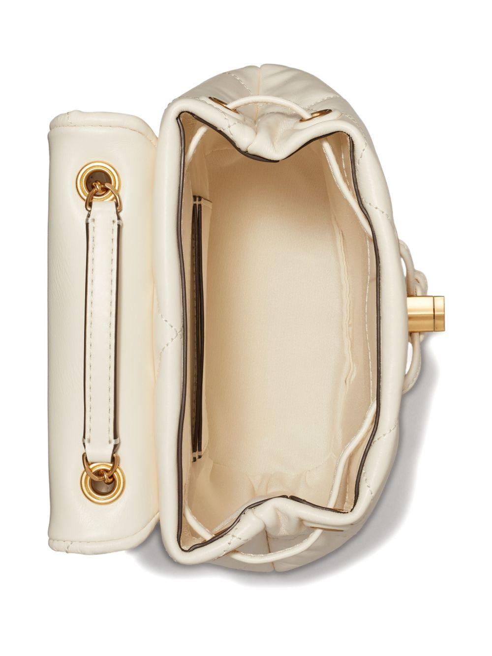 Mini Kira Diamond Quilt Backpack<BR/> 170485 100 WHITE TORY BURCH