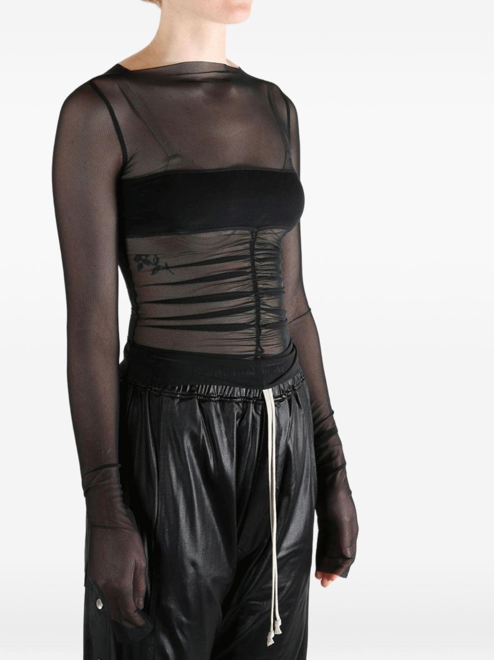 Top 'Temple' RO01F6274TUSRJA 09 BLACK RICK OWENS