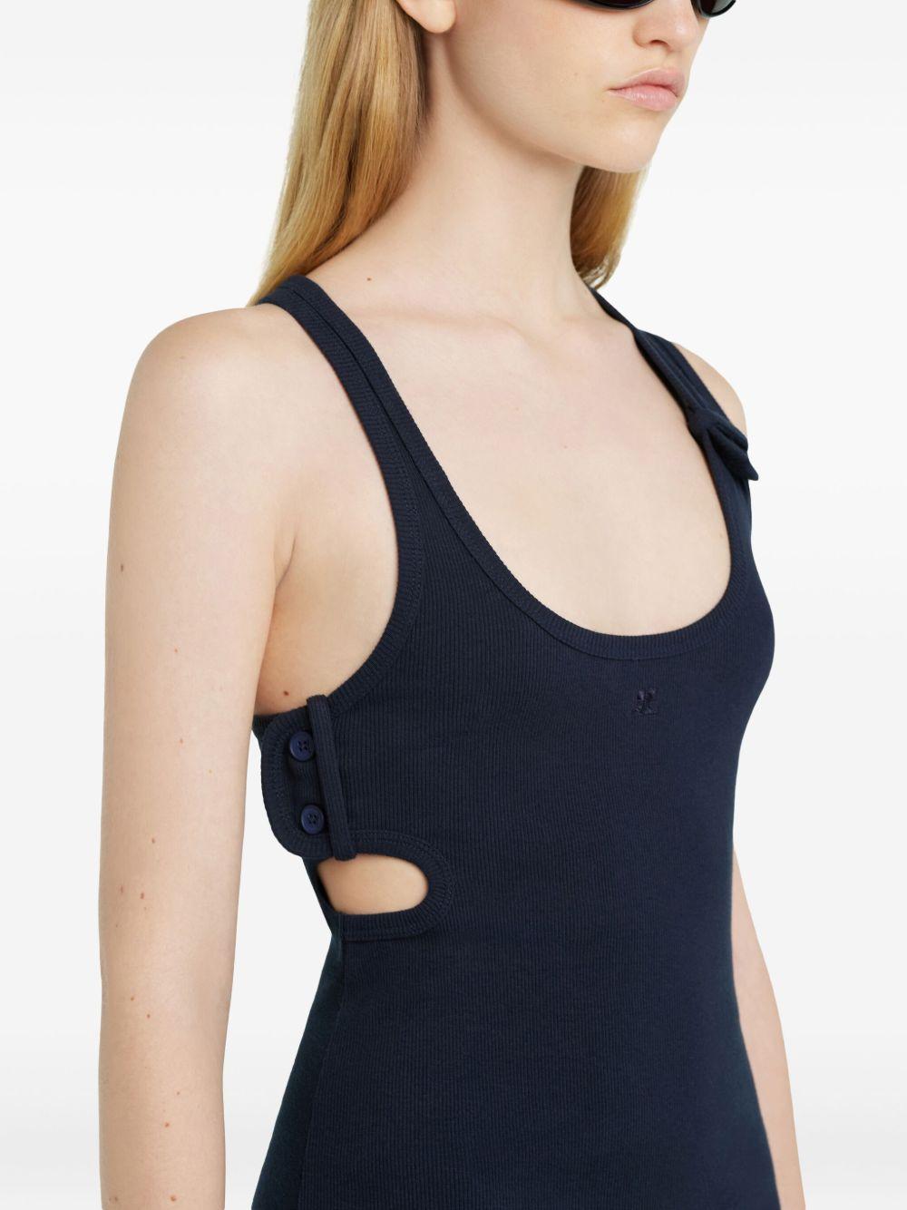 Double Buckle 90's Rib Dress 125JRO550JS0194 7075 NAVY COURREGES