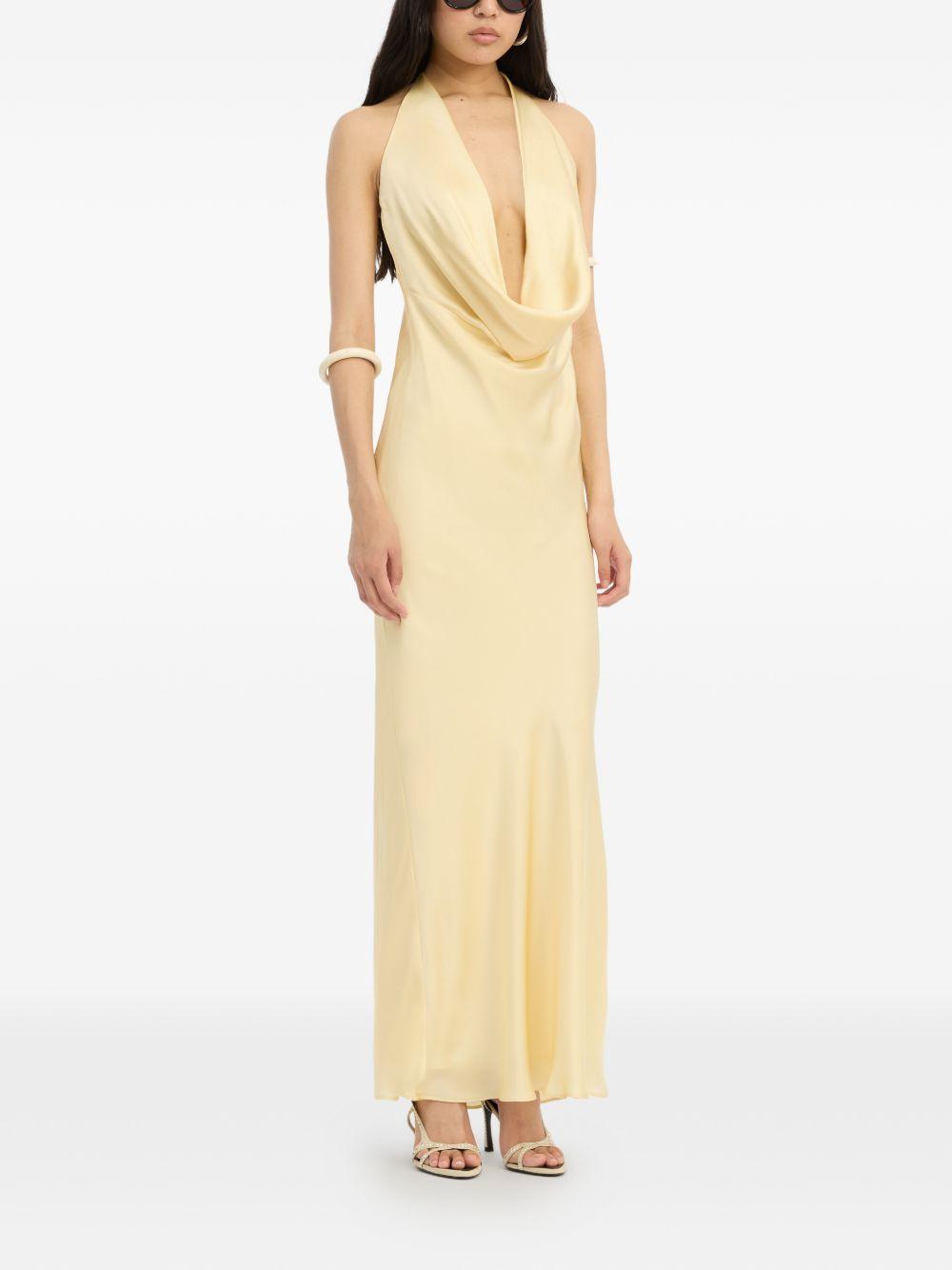 Chiffon Halter Dress 1155501366 1366 ITALIAN STRAW ROTATE