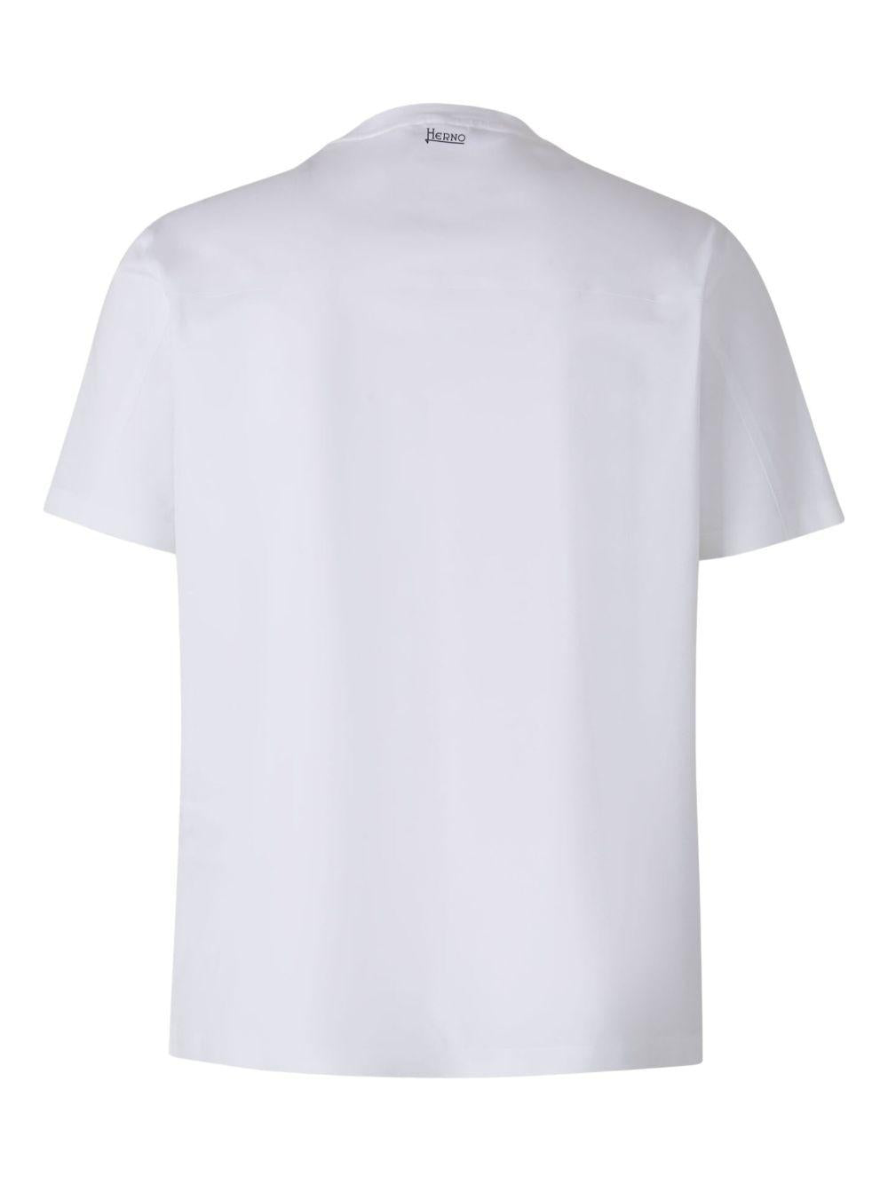 T-shirt in superfine cotton stretch JG000237U52003 1000 Bianco HERNO
