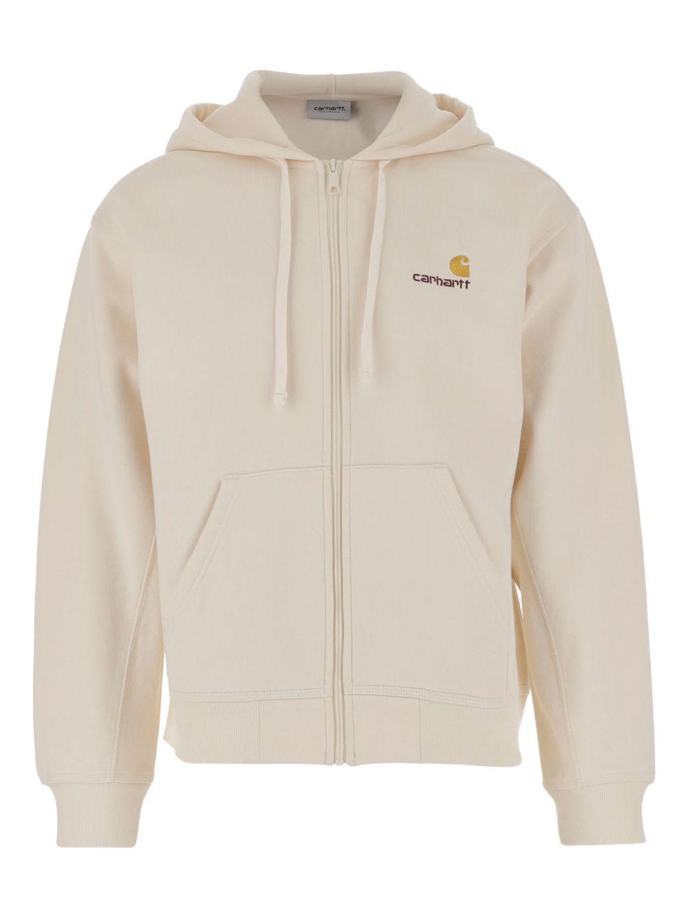 Hooded American Script Jacket I033063 05XX NATURAL CARHARTT WIP