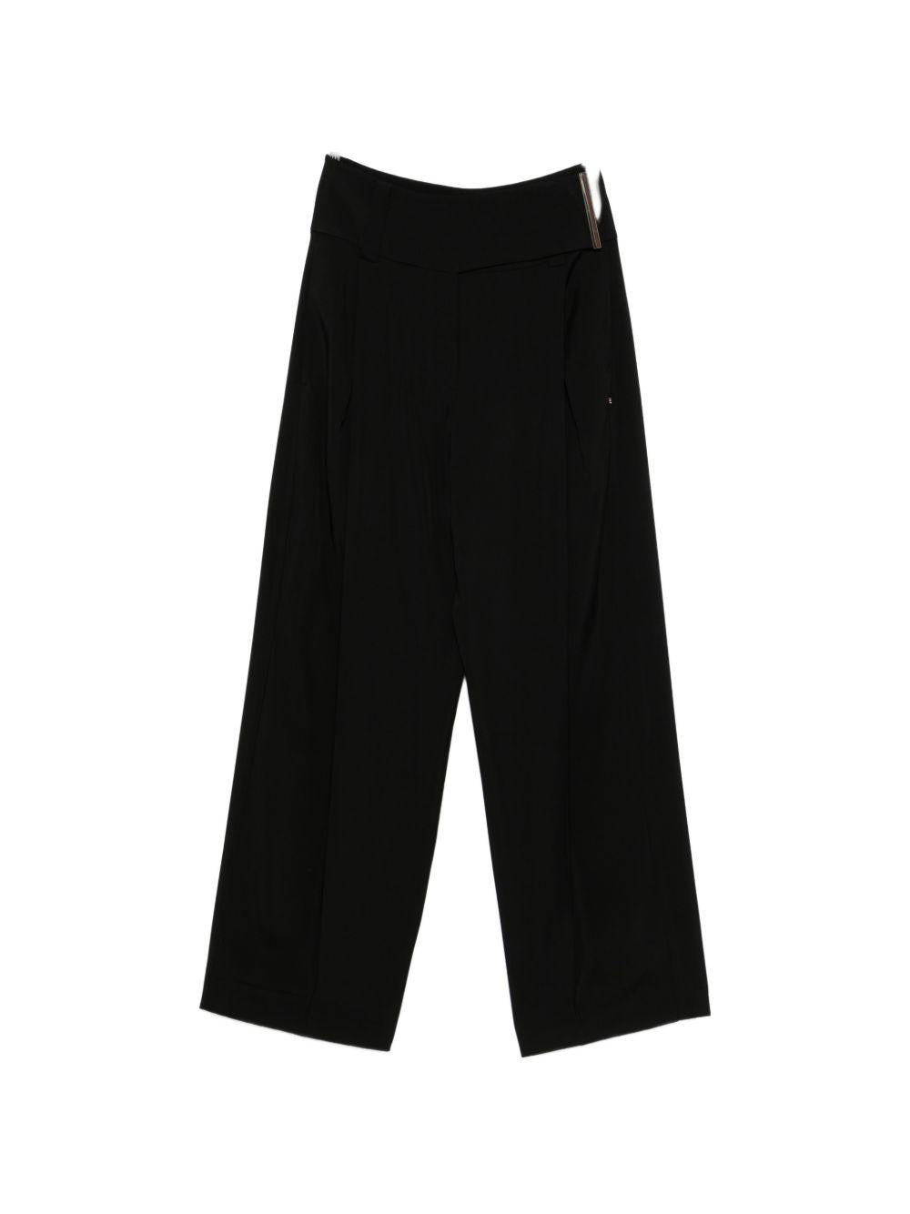 Pantaloni In Raso Di Viscosa SPSFAVETTA 003 NERO SPORTMAX