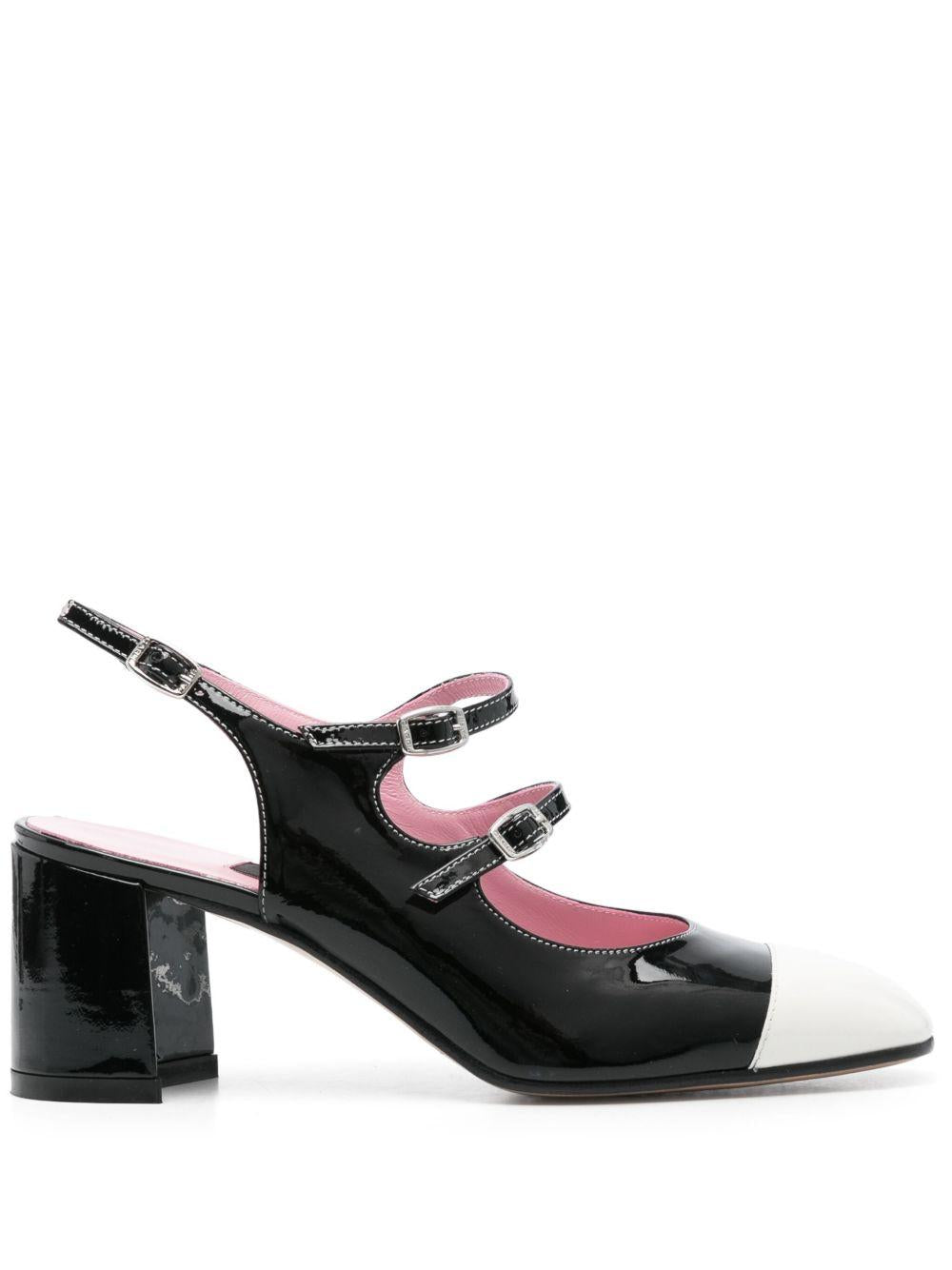 Papaya 65mm two-tone pumps PAPAYA331941 03 BLACK IVORY CAREL PARIS