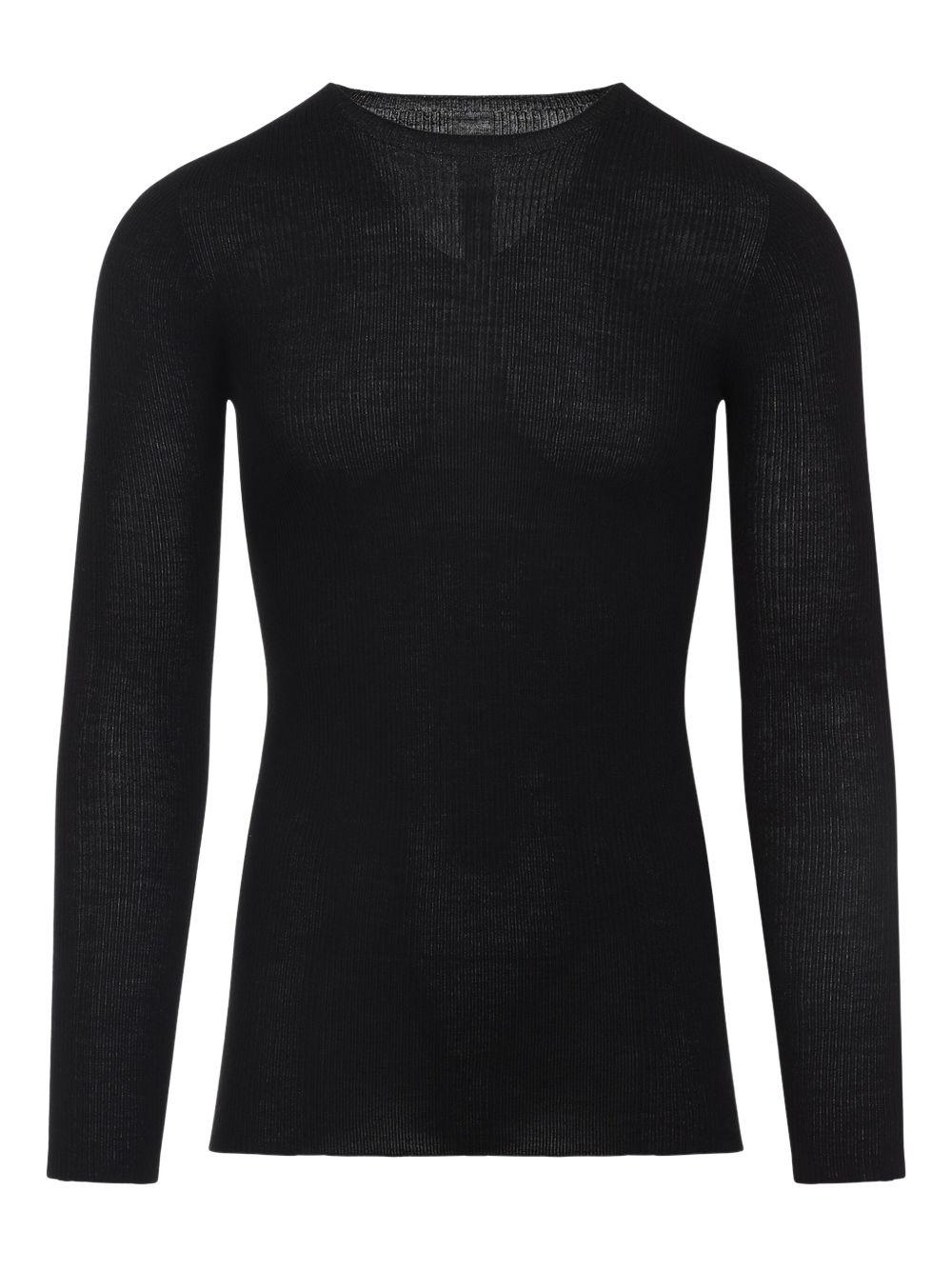 Concordians Ribbed Round Neck RU02E1637RIBM 09 BLACK RICK OWENS