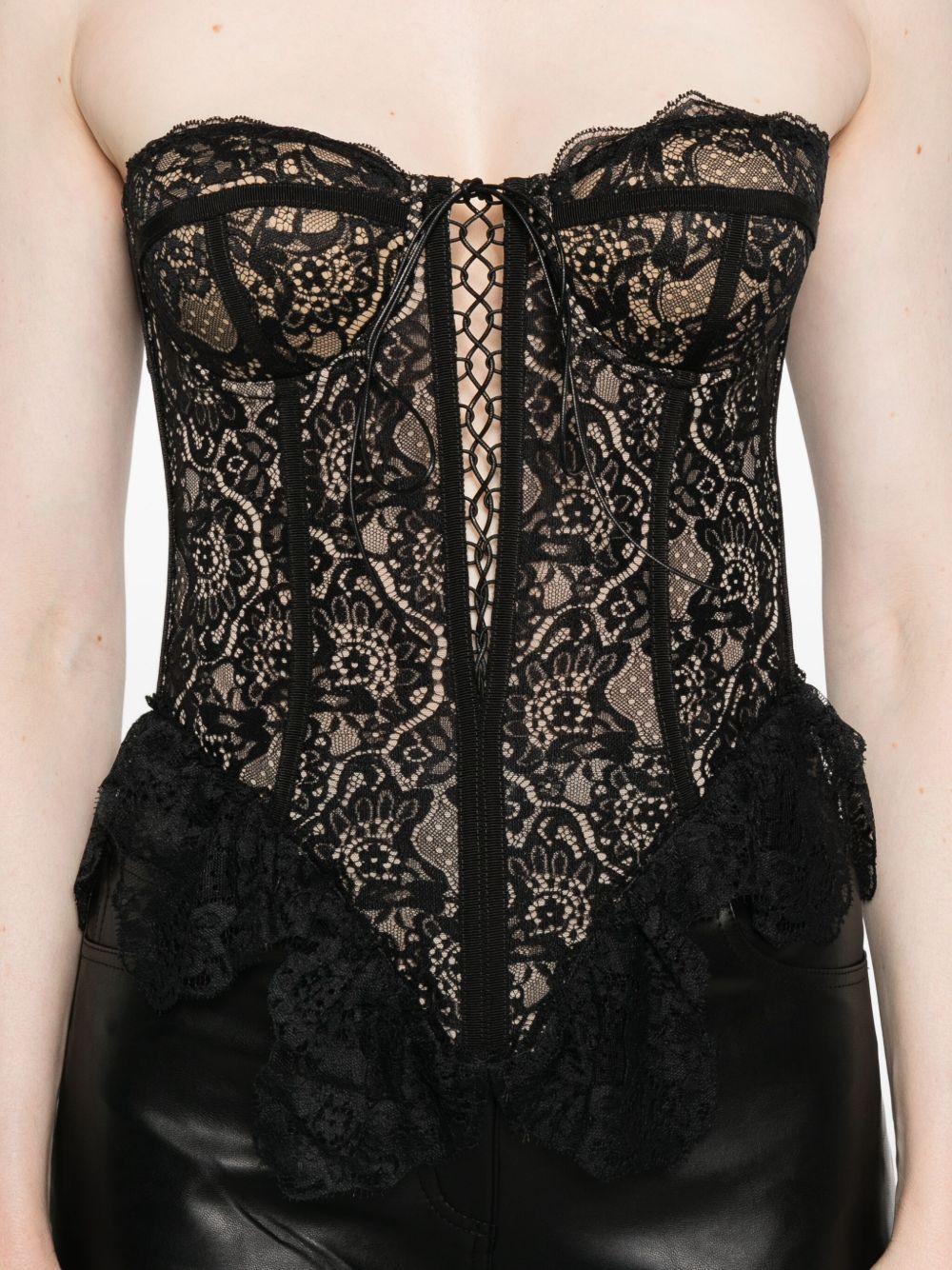 Corsetto in pizzo 05FWTO36705328 99 BLACK GIUSEPPE DI MORABITO