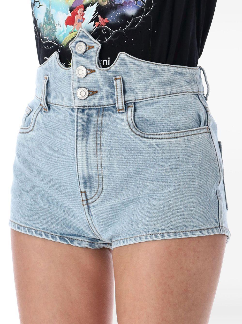 Disney X Coperni Crown Denim Short DP134F2035 BLUE BLEACHED COPERNI