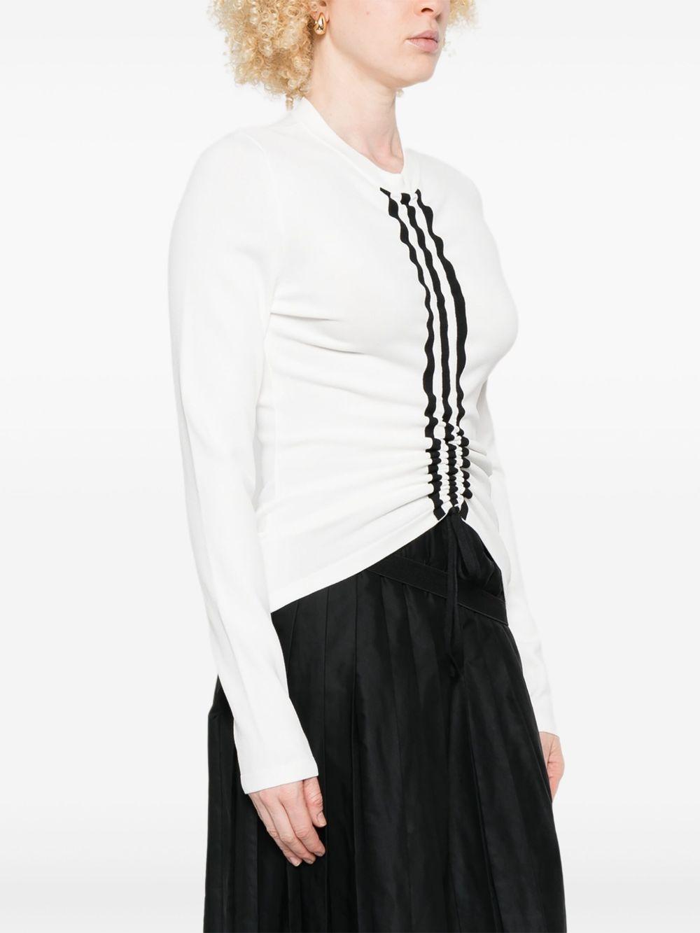 Felpa a maniche lunghe con righe KD4760 WHITE Y-3