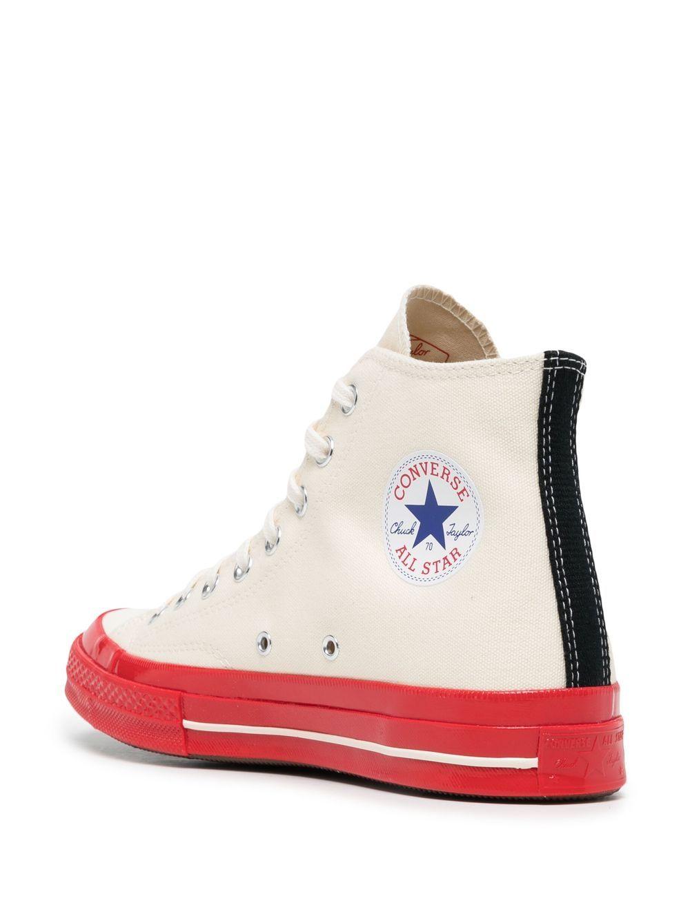 P1K124 2 WHITE COMME DES GARCONS PLAY X CONVERSE