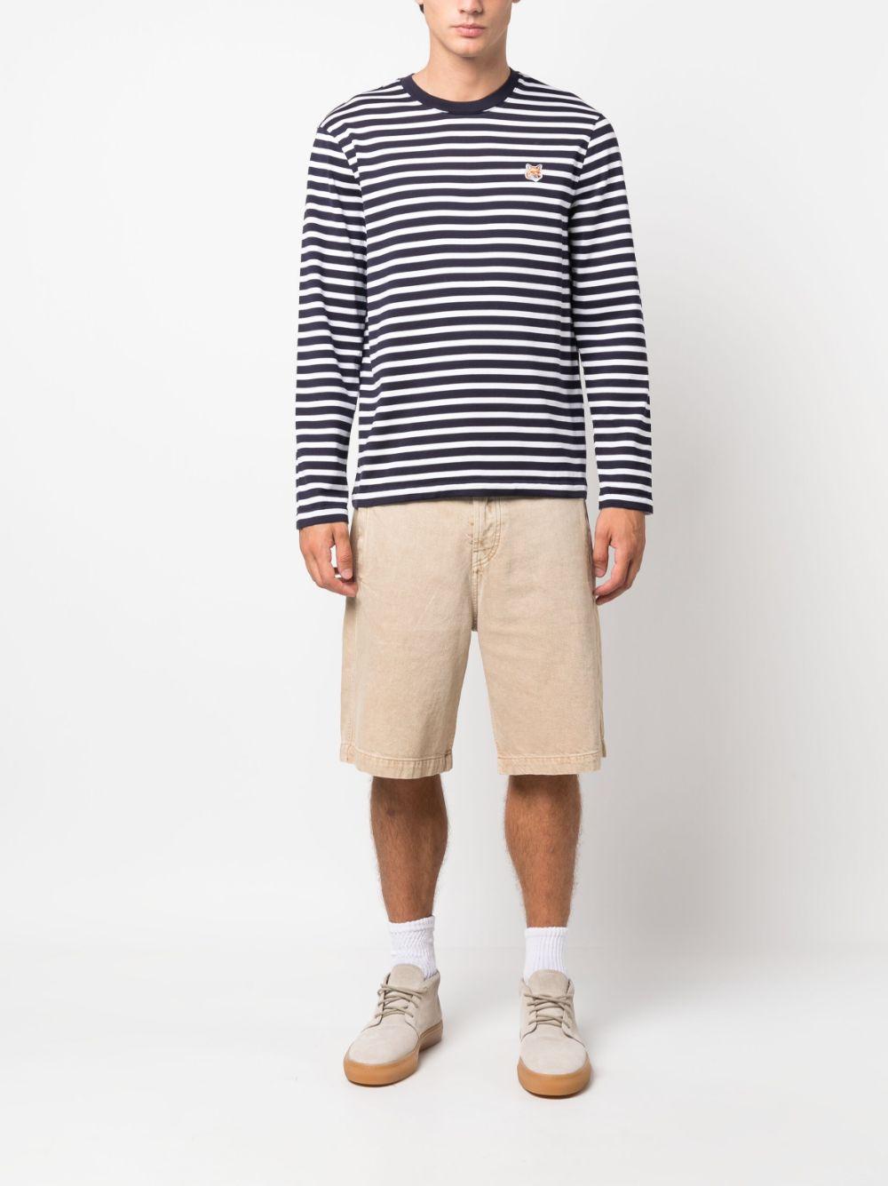 LM00105KJ0044 S480 NAVY STRIPES MAISON KITSUNE