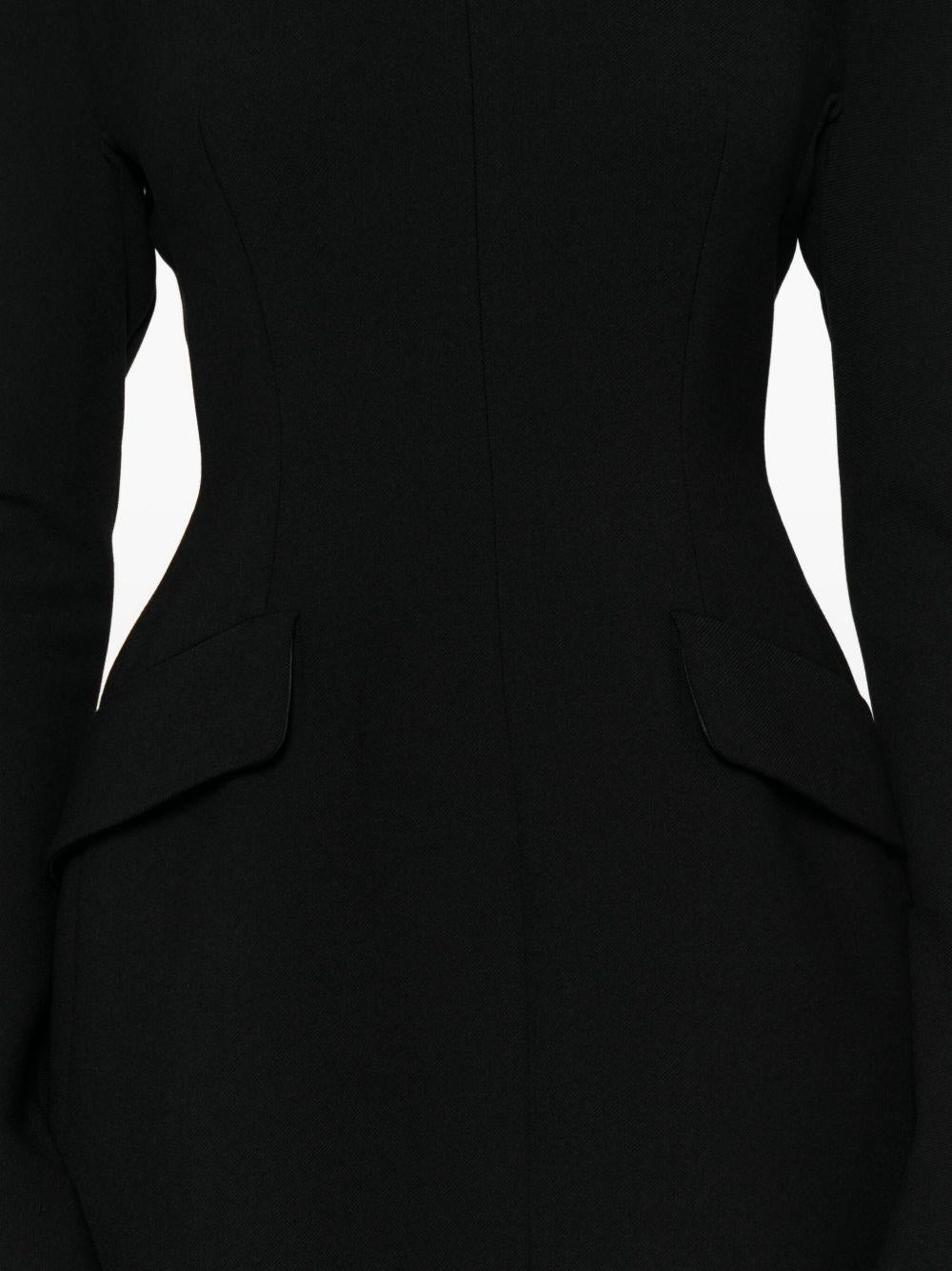 Abito corto in lana stretch TEFRITEMM10617 003 NERO SPORTMAX