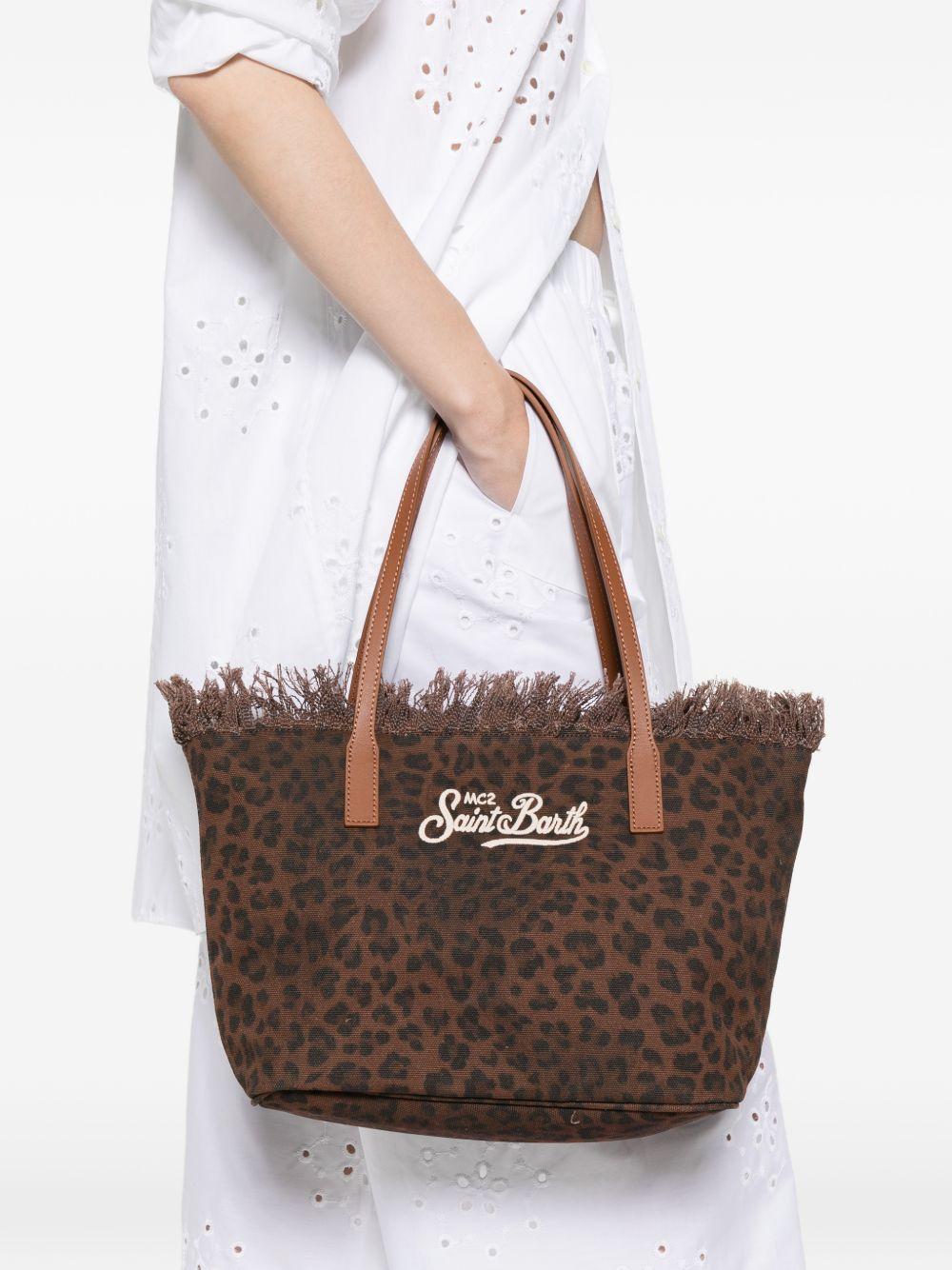 City Bag Fringe CBMF00100588L CANVAS DARK LEOPARD MC2 SAINT BARTH
