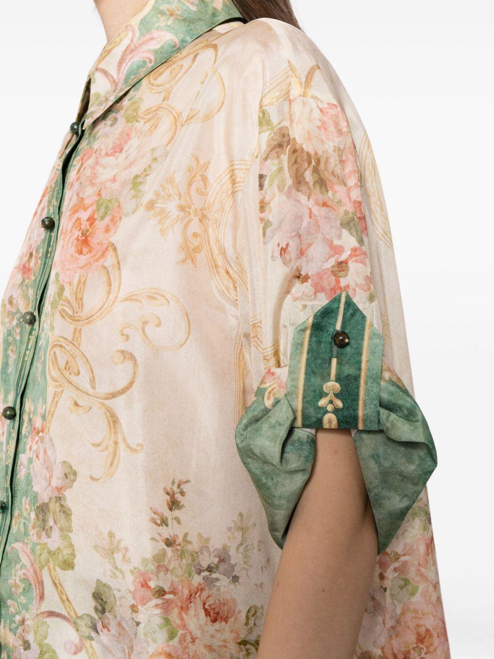 8624TRS242 KHAKI FLORAL ZIMMERMANN