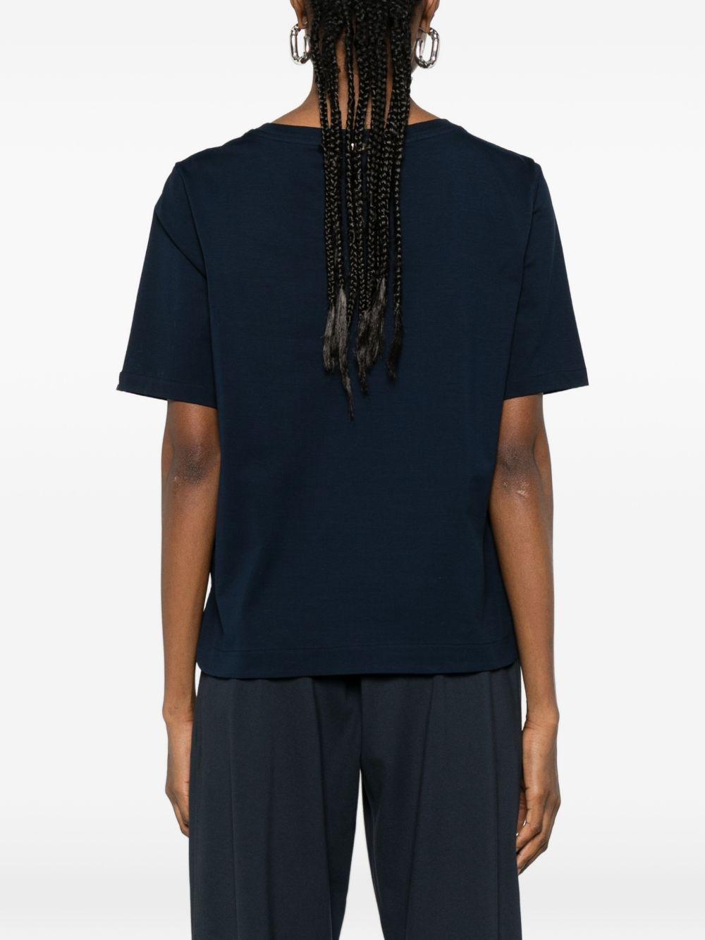 T-shirt in Superfine Cotton Stretch JG000325D52003 9200 BLUE NAVY HERNO
