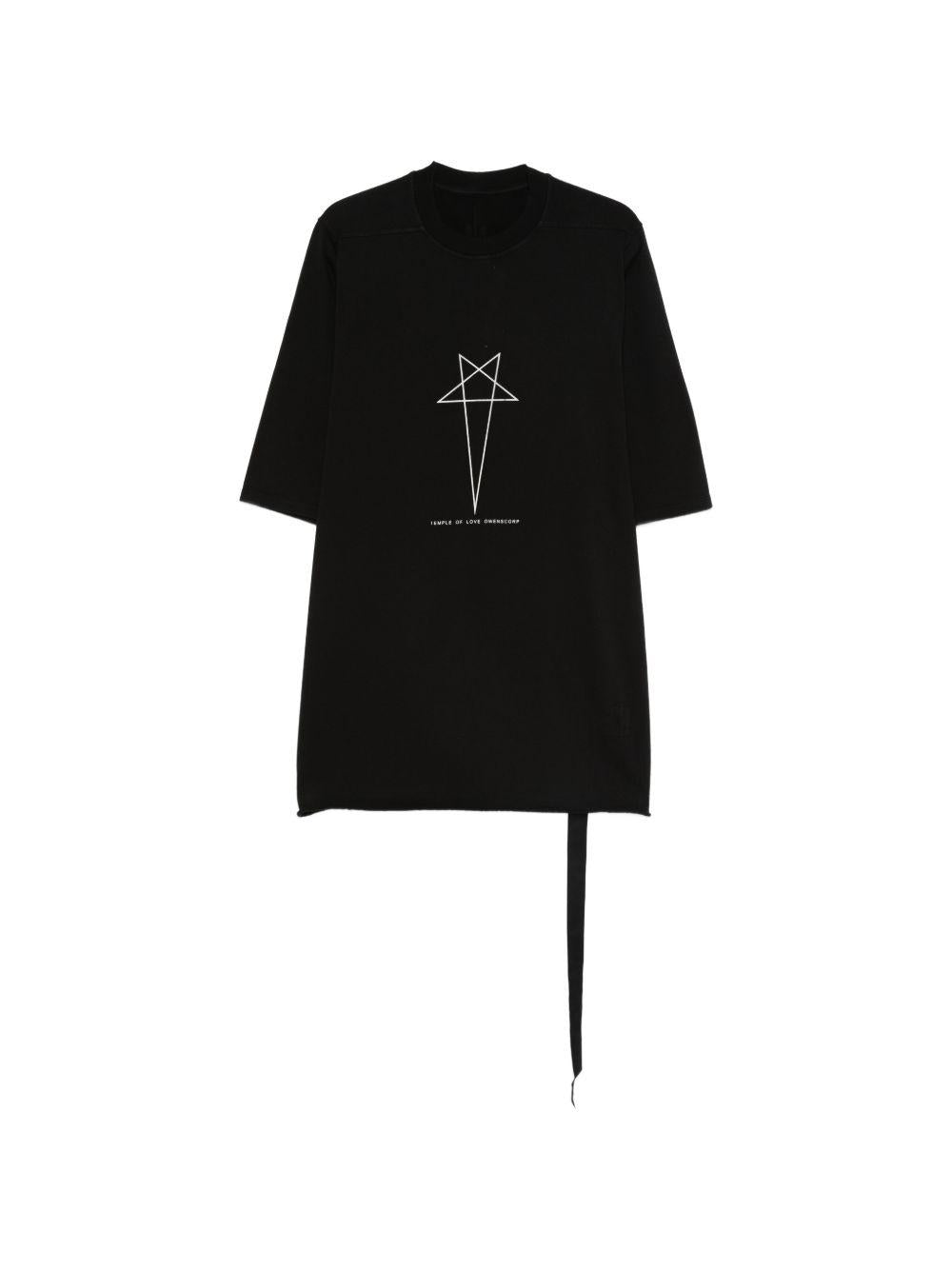 T-shirt girocollo DU01F4274RIGEP3 0911 BLACK RICK OWENS DRKSHDW