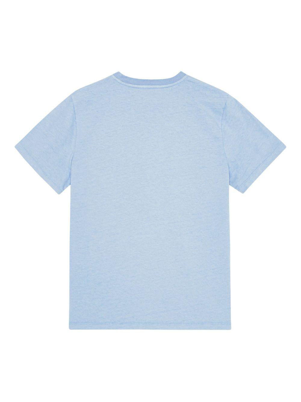 Blue Animal Print T-shirt T4278 570 CHAMBRAY BLUE GANNI