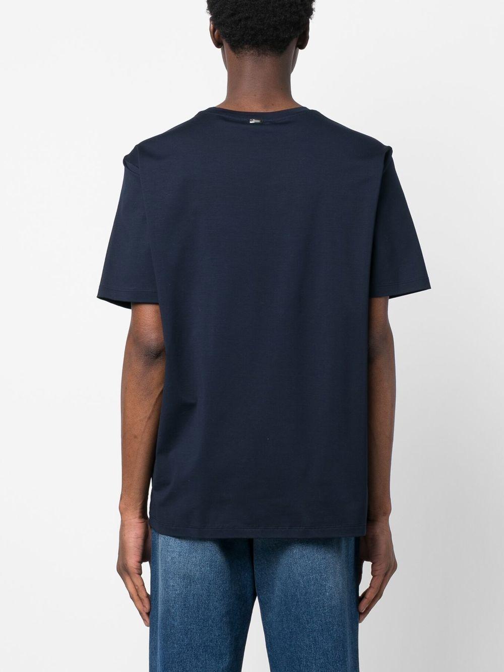 T-shirt in Superfine Cotton Stretch JG000174U52003 9200 BLU NAVY HERNO