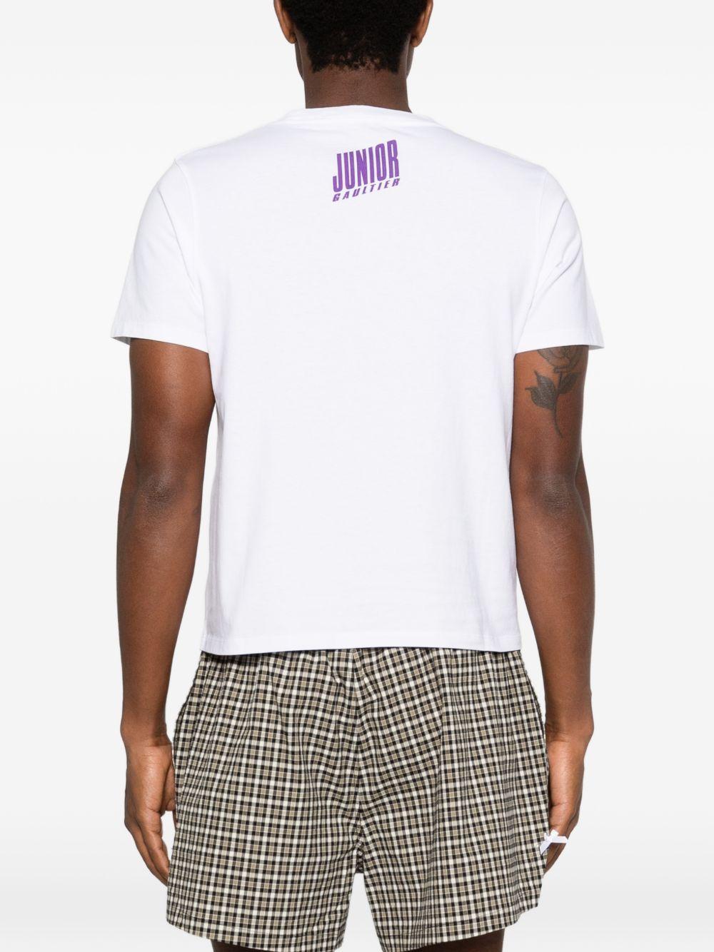Tee Kamasutra Print 2602UTO491W109 0100 WHITE BLACK JEAN PAUL GAULTIER