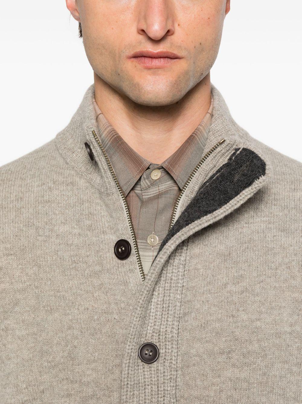 Maglione con zip Patch MKN0731MKN ST16 NEW STONE BARBOUR