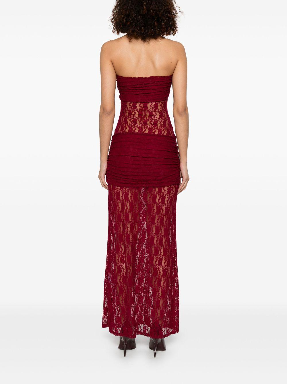 Maxi dress in pizzo 1132702197 2197 RUBY WINE ROTATE