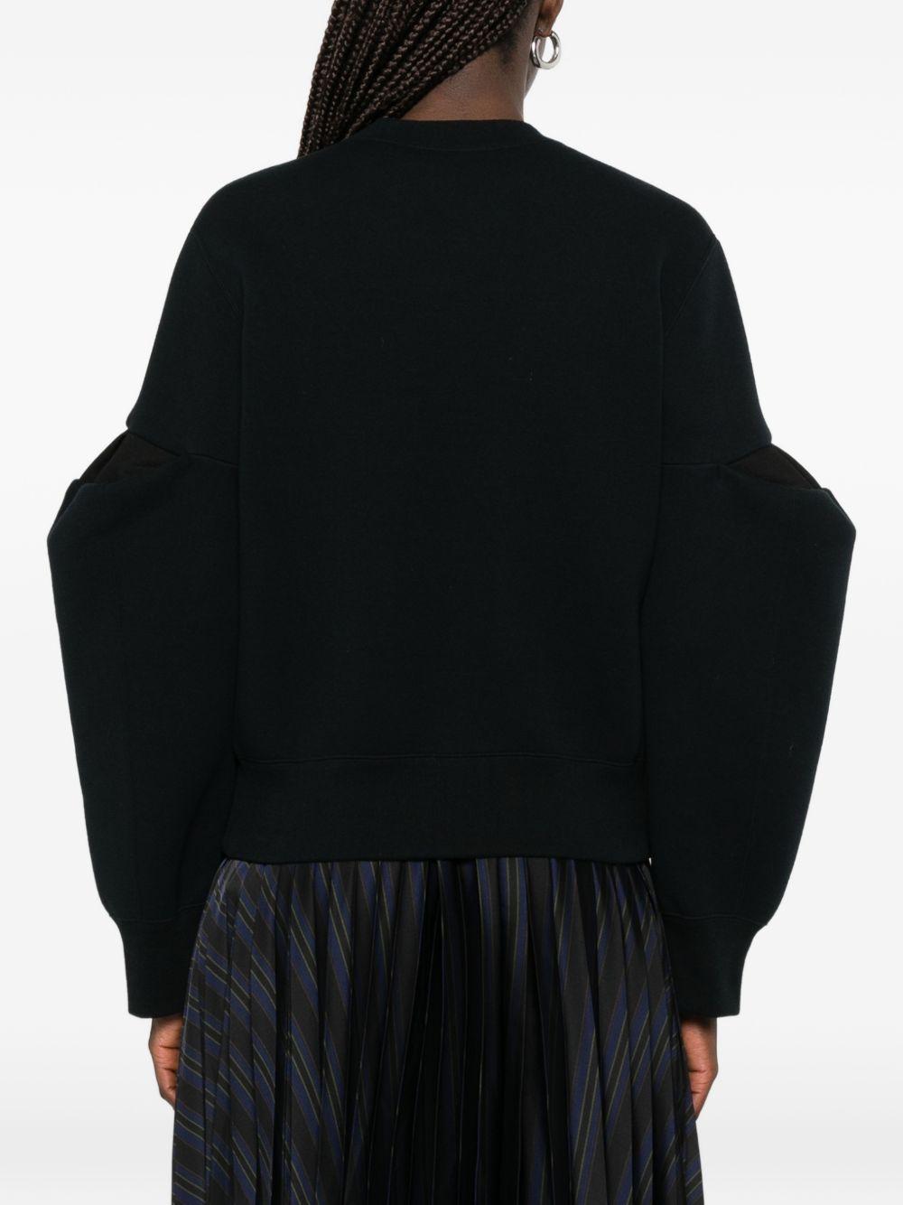 Felpa nera in spugna 2608346 001 BLACK SACAI