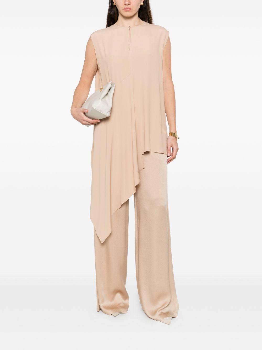 Top asimmetrico in crepe de chine TPD266F288D943 ACERO FABIANA FILIPPI